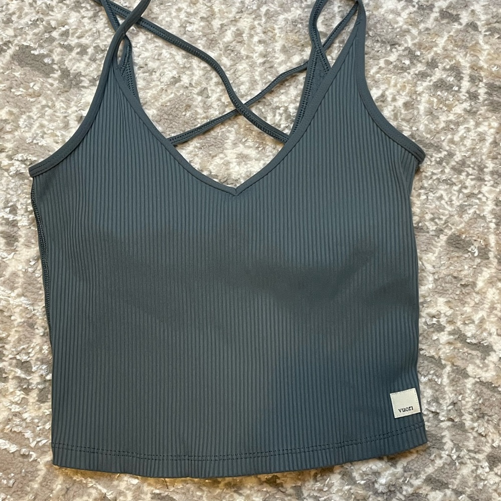 Vuori Charcoal Ribbed Camisole